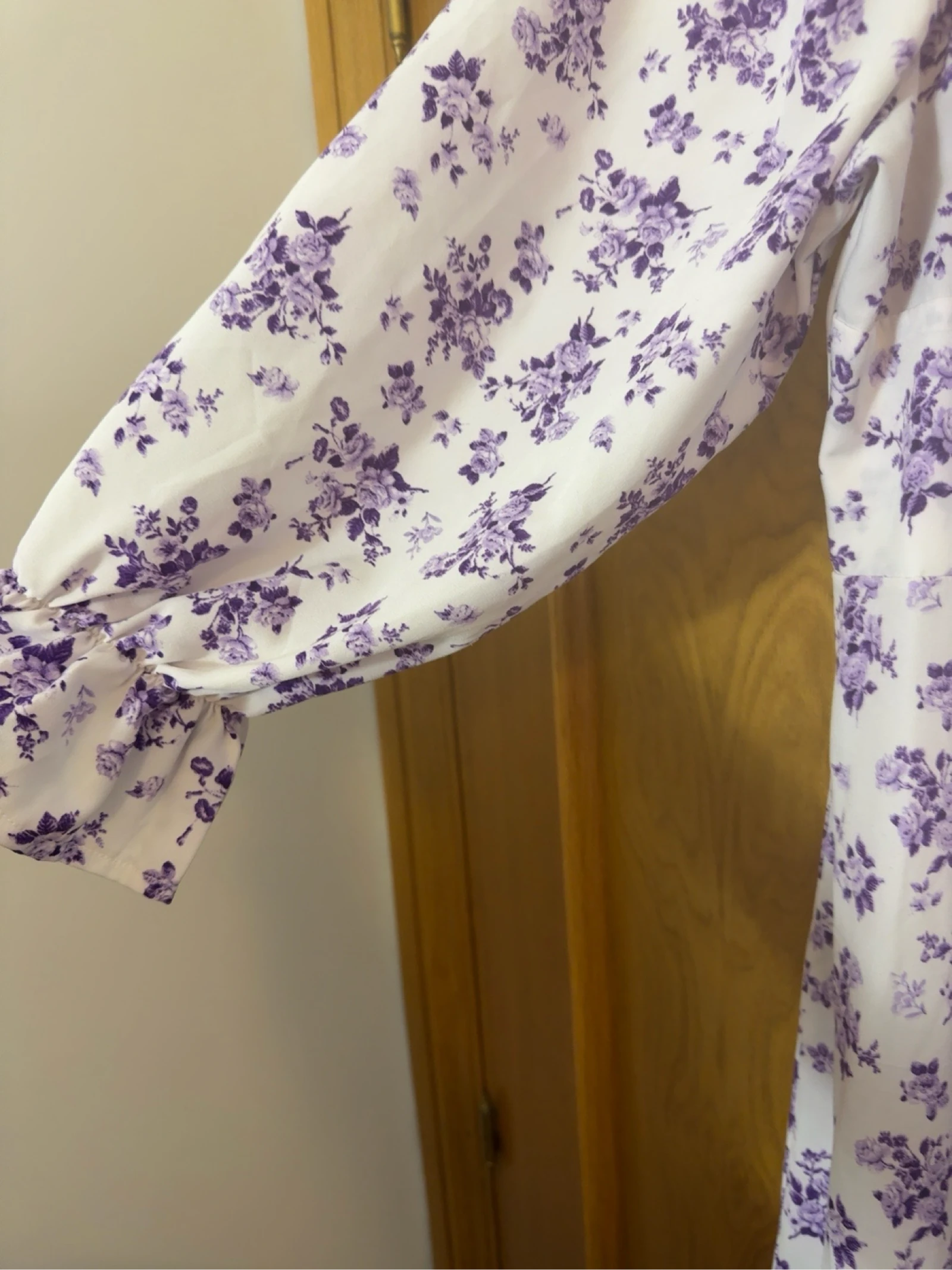 Lange lila bloemenjurk Loness XL 44 – photo 5
